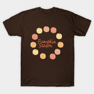 COZY PUMPKIN SEASON PATCH PATTERN AUTUMN FALL SEASON T-Shirt